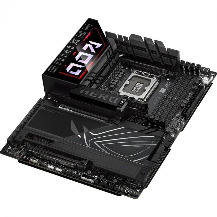 Материнская плата ASUS ROG MAXIMUS Z890 HERO LGA1851 ATX 4xDDR5 2xPCIEx16 PCIEx1 6xM.2 2xThunderbolt USB-C HDMI 2.5GLAN 5GLAN Wi-Fi 7