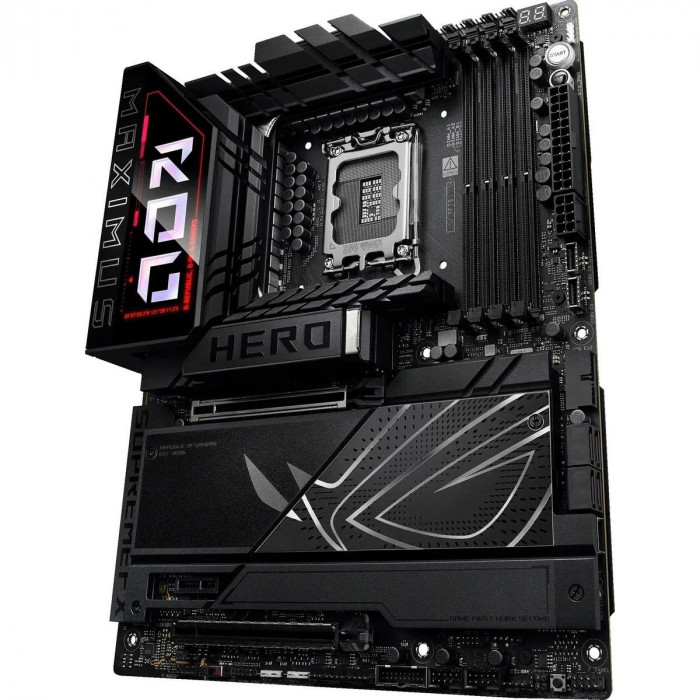 Материнская плата ASUS ROG MAXIMUS Z890 HERO LGA1851 ATX 4xDDR5 2xPCIEx16 PCIEx1 6xM.2 2xThunderbolt USB-C HDMI 2.5GLAN 5GLAN Wi-Fi 7