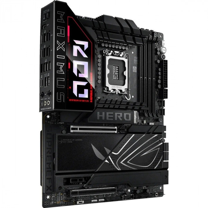Материнская плата ASUS ROG MAXIMUS Z890 HERO LGA1851 ATX 4xDDR5 2xPCIEx16 PCIEx1 6xM.2 2xThunderbolt USB-C HDMI 2.5GLAN 5GLAN Wi-Fi 7