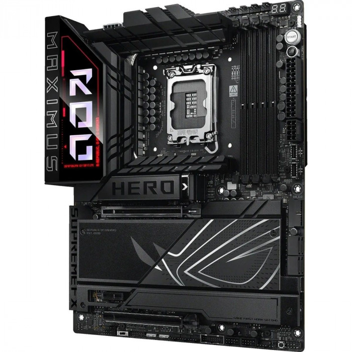 Материнская плата ASUS ROG MAXIMUS Z890 HERO LGA1851 ATX 4xDDR5 2xPCIEx16 PCIEx1 6xM.2 2xThunderbolt USB-C HDMI 2.5GLAN 5GLAN Wi-Fi 7