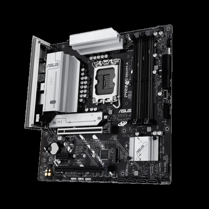 Материнская плата ASUS PRIME B860M-A-CSM LGA1851 mATX 4xDDR5 2xPCIEx16 PCIEx1 2xM.2 USB-C 2xDP HDMI 2.5GLAN