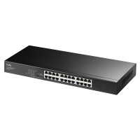 Коммутатор CUDY 24-Port Gigabit Rackmount Light Managed Switch 24-Port Gigabit Rackmount Light Managed Switch 24 Gigabit RJ45 Ports,  19-inch Rack-mountable Steel Case(Rack-Mount kits included), Power Saving, Plug & Play, Managed/VLAN/Extend working mode 