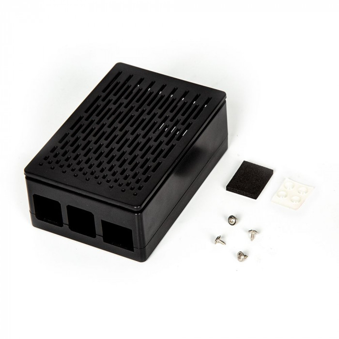 Корпус ACD RA509  Black ABS Case (Install 3010/3007 Fans or 3.5 Inch Touch Screen), совместим с креплением VESA Mount, for Raspberry PI 4B