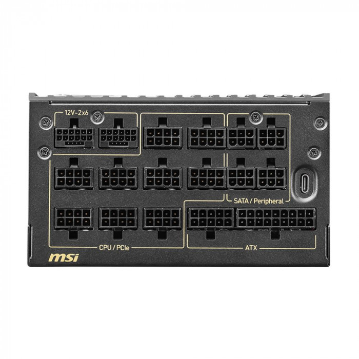 Блок питания ПК MSI MEG Ai1600T PCIE5 , 1600W, 80+ Titanium, полностью модульный, ATX 3.1, PCIE5.1, RTL