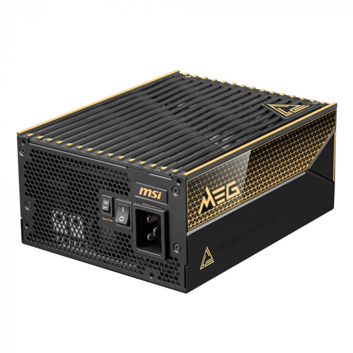 Блок питания ПК MSI MEG Ai1600T PCIE5 , 1600W, 80+ Titanium, полностью модульный, ATX 3.1, PCIE5.1, RTL