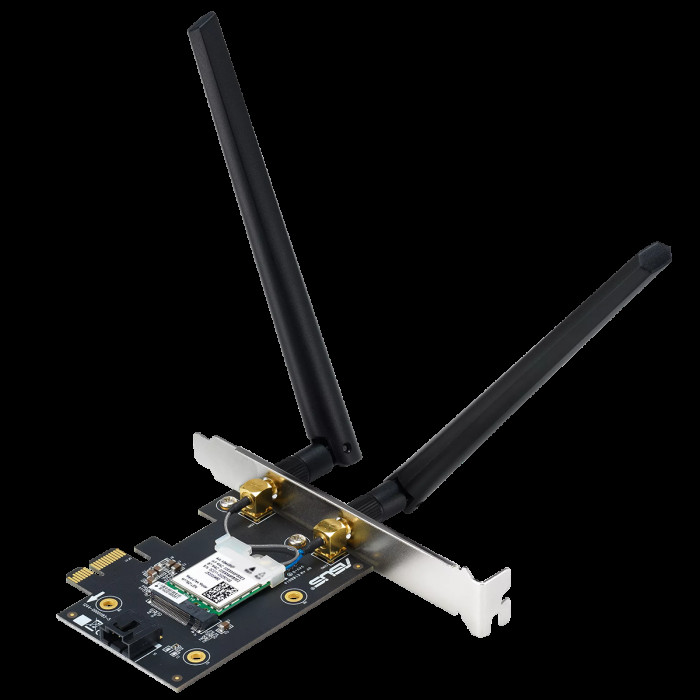 Сетевой адаптер ASUS PCE-BE6500 WiFi 7 Bluetooth 5.4 2882+2882+688Mbps 6GHz/5GHz/2.4GHz Адаптер беспроводной связи (Wi-Fi)