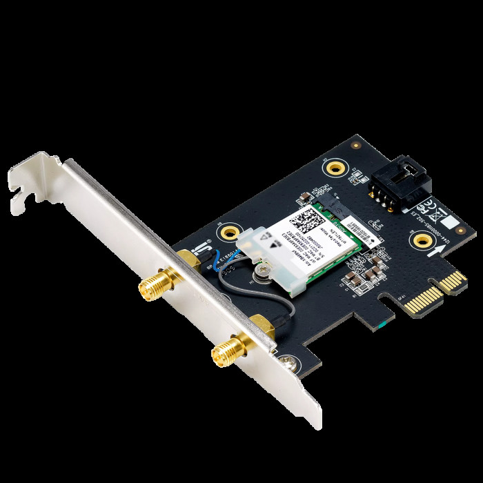 Сетевой адаптер ASUS PCE-BE6500 WiFi 7 Bluetooth 5.4 2882+2882+688Mbps 6GHz/5GHz/2.4GHz Адаптер беспроводной связи (Wi-Fi)