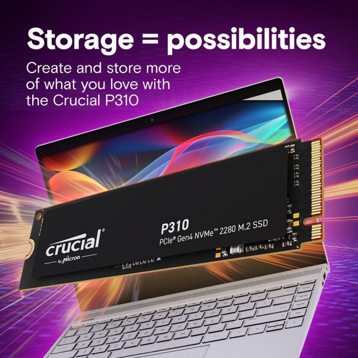 Твердотельный накопитель SSD Crucial P310 4TB PCIe Gen4 NVMe 2280 M.2 SSD CT4000P310SSD8