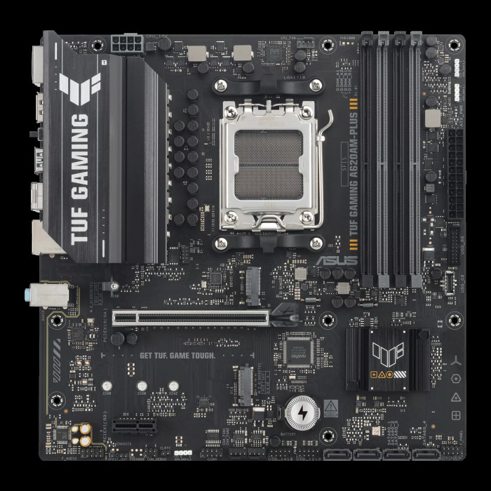 Материнская плата ASUS TUF GAMING A620AM-PLUS AM5 mATX 4xDDR5 PCIEx16 PCIEx1 2xM.2 2xDP HDMI 2.5GLAN