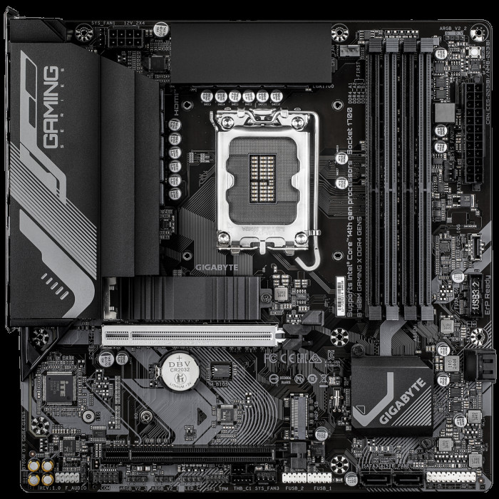 Материнская плата Gigabyte B760M GAMING X DDR4 GEN5 B760, LGA1700, 4xDDR4, 2*PCI-Ex16, 2*M.2, 1*Type-C, 5*USB3.2Gen1, 9*USB2.0, 4*SATA3.0, 2.5G, DP, HDMI, ATX, RTL