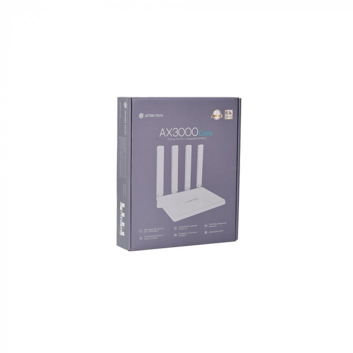 Двухдиапазонный гигабитный роутер Wi-Fi Jeton Tech AX3000 Core 6 Mesh Router, белый