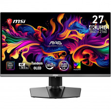 Монитор 26.5' MSI MAG 272UP QD-OLED E16   QD-OLED, 3840x2160, 165Hz, 0,03ms, 250сd/m, 1500000:1, HDR | 2xHDMI(2.1), DP(1.4a), Type-C(PD-15W) | HAS, Pivot, Swivel, InPSU, Vesa 100, Black