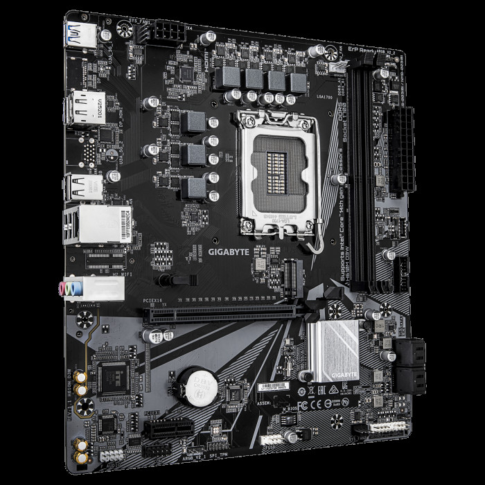 Материнская плата Gigabyte H610M D3W H610, LGA1700, 2*DDR5, 1*PCIEx16, 1*PCIEx1, 1*M.2, 1*TypeC, 3*USB3.2Gen1, 7*USB2.0, 4*SATA3.0, 1G, DP, HDMI, M-ATX, RTL