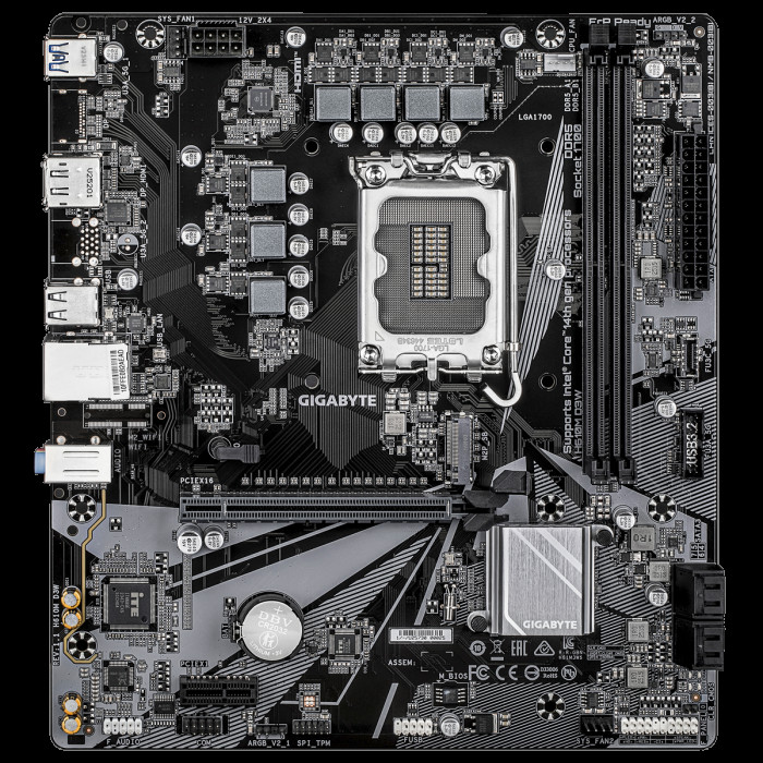 Материнская плата Gigabyte H610M D3W H610, LGA1700, 2*DDR5, 1*PCIEx16, 1*PCIEx1, 1*M.2, 1*TypeC, 3*USB3.2Gen1, 7*USB2.0, 4*SATA3.0, 1G, DP, HDMI, M-ATX, RTL