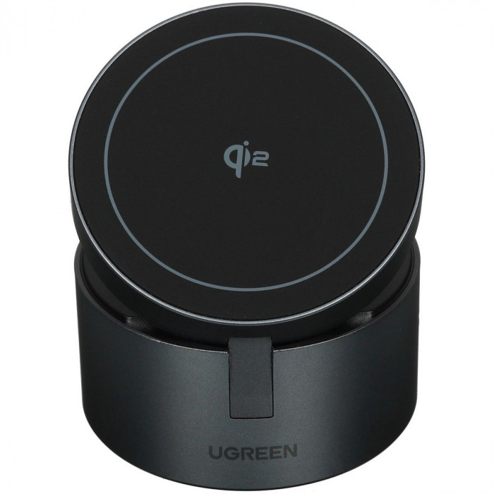 Беспроводное зарядное устройство UGREEN W712 (65148) 3-in-1 Magnetic Qi2 Wireless Charger 15W EU. Цвет: серый космос