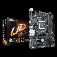 Материнская плата Gigabyte H410M K 2.0 1.0 H410, LGA1200, 2xDDR4, 1*PCI-Ex16, 1*PCI-Ex1, 1*M.2, 4*USB3.2Gen1, 6*USB2.0, 2*SATA3.0, 1G, HDMI, MATX, RTL