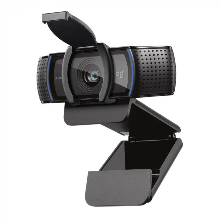 Веб-камера Logitech C920e черная, 3Mp, FHD 1080p@30fps, автофокус, угол обзора 78°, складная подставка, USB2.0, кабель 1.5м