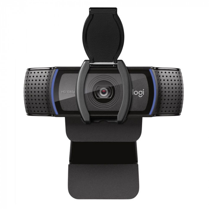 Веб-камера Logitech C920e черная, 3Mp, FHD 1080p@30fps, автофокус, угол обзора 78°, складная подставка, USB2.0, кабель 1.5м