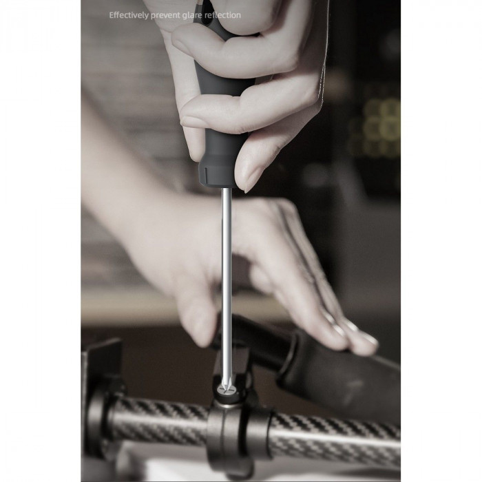Крестовая отвертка 'Home Series Gray' Deli HT1203C PH0x75мм  Эксклюзивный дизайн, рукоятка из высококачественного софттач пластика