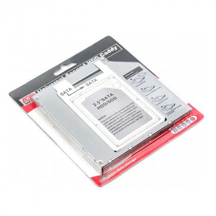 Сменный бокс для HDD AgeStar SSMR2S SATA SATA металл серебристый 2.5'