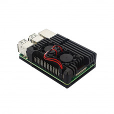 Корпус ACD RA458   Black Metal Aluminum Case with double Fans for Raspberry Pi 3B/3B+ (RASP2244)