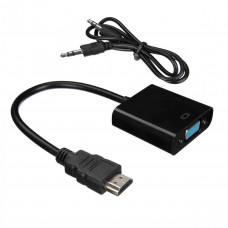 Кабель-адаптер ACD-DAHVF-01B |ACD-DAHVF-01B| HDMI-VGA, Golden Plated, 19m/15f, Черный, 0.2м (742576)