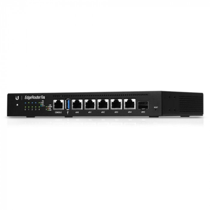Маршрутизатор Ubiquiti EdgeRouter 6P |ER-6P| маршрутизатор 4 ядра (1 ГГц), 5х 1G RJ45, 1х SFP, раздача PoE