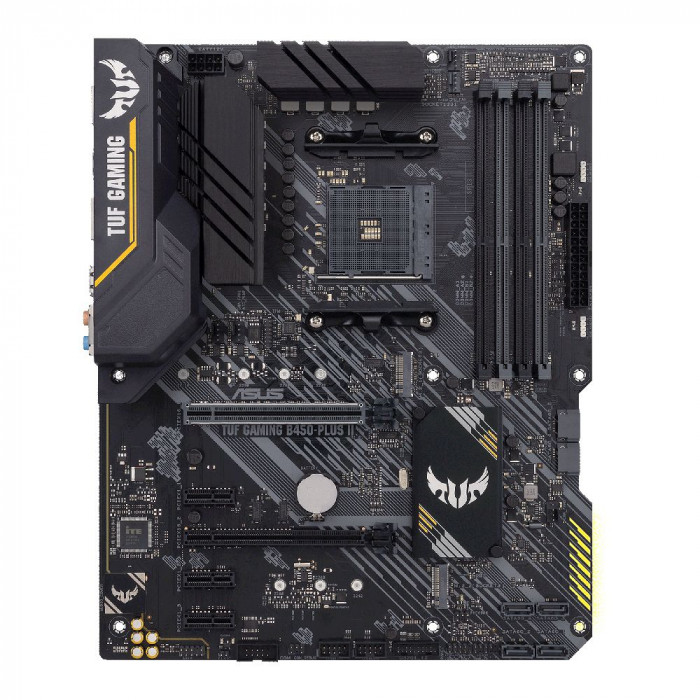 Материнская плата ASUS TUF GAMING B450-PLUS II AM4 ATX 2xDDR4 2xPCIEx16 3xPCIEx1 2xM.2 HDMI DP GLAN RTL {5} (957489)