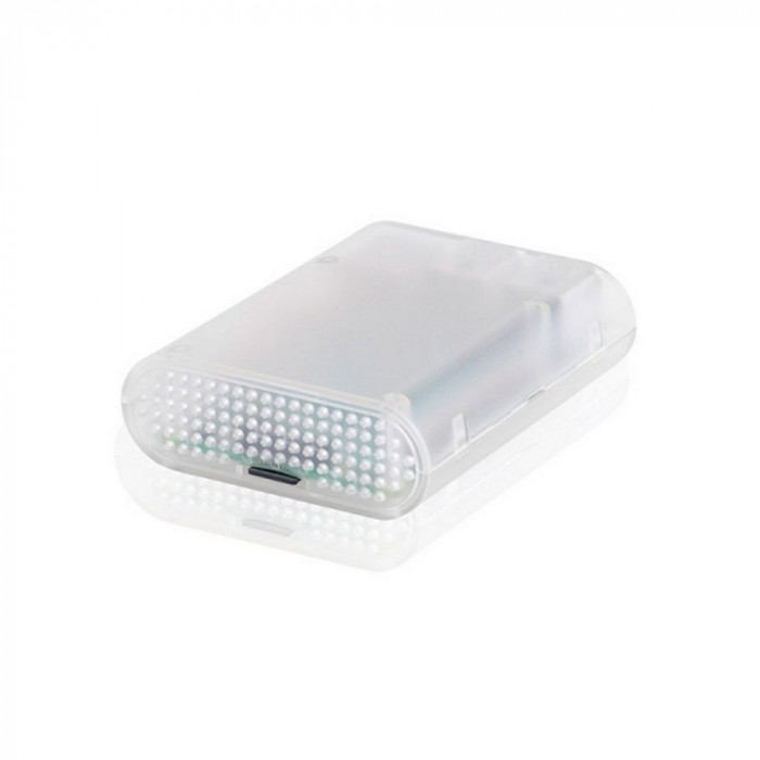 Корпус ACD RA076 Transparent ABS Plastic Injection Molding case with Stripe for Raspberry Pi 3 B (прозрачный, овальный на винтах)(RASP1795) (494149)