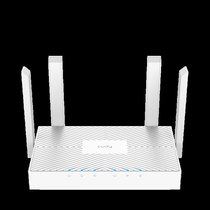 Маршрутизатор CUDY WR1300E AC1200 Gigabit Wi-Fi Router Dual Band, Chipset MediaTek, 3 × 10/100/1000Mbps RJ45 Ports, 4 x 5dBi fixed antennas,  WiFi router/AP/ Repeater/WISP Mode, 802.11ac/a/b/g/n, 867Mbps at 5GHz + 300Mbps at 2.4GHz, DDNS, WiFi Schedule, I