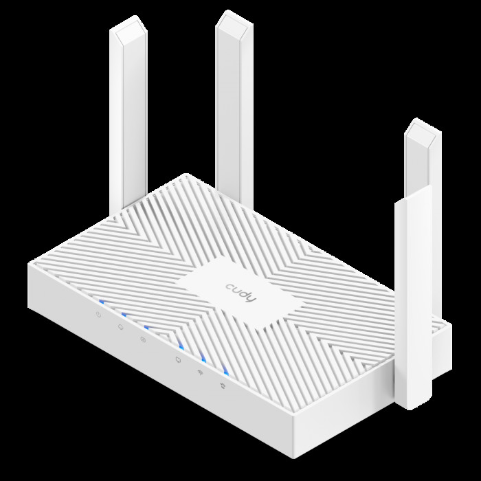 Маршрутизатор CUDY WR1300E AC1200 Gigabit Wi-Fi Router Dual Band, Chipset MediaTek, 3 × 10/100/1000Mbps RJ45 Ports, 4 x 5dBi fixed antennas,  WiFi router/AP/ Repeater/WISP Mode, 802.11ac/a/b/g/n, 867Mbps at 5GHz + 300Mbps at 2.4GHz, DDNS, WiFi Schedule, I