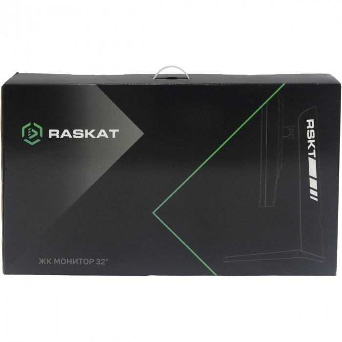 Монитор Raskat 32' I32U6D (IPS, 3840×2160, HDMI+DP+Audio output, 5 ms, 178°/178°, 1000:1, 60Hz, Black)