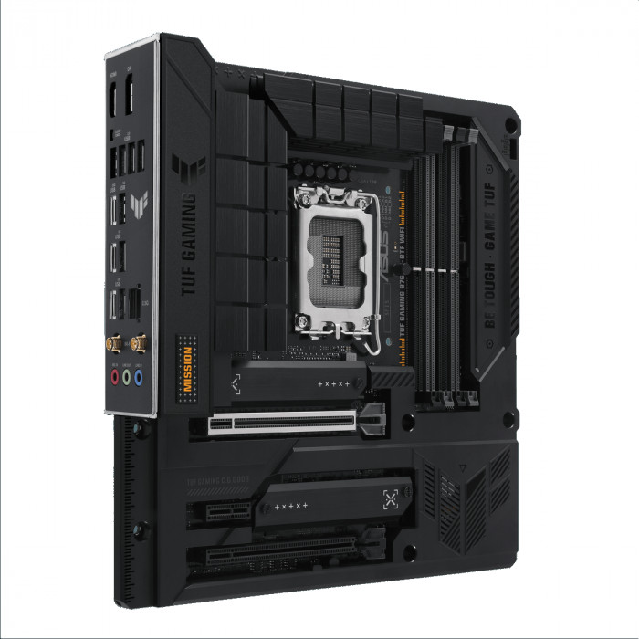 Материнская плата ASUS TUF GAMING B760M-BTF WIFI LGA1700 mATX 4xDDR5 2хPCIEx16 PCIEx1 2xM.2 3xUSB-C DP HDMI 2.5GLAN WIFI 6