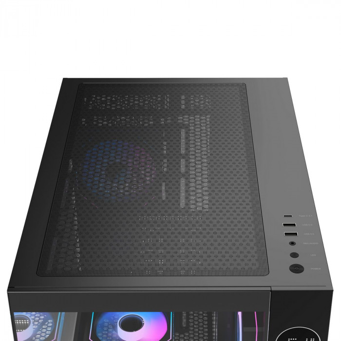 Корпус Case Ocypus Iota C70 BK ARGB ATX win / black / 6 ARGB fans / no PSU / Tempered Glass