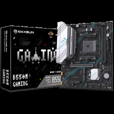 Материнская плата Maxsun MS-B550M GAMING WIFI B550, AM4, 2*DDR4, 1*PCIEx16, 1*PCIEx4, 1*PCIEx1, 2*M.2, 4*USB3.2Gen1, 6*USB2.0, 2*SATA3.0, 1G, DP, HDMI, M-ATX, RTL