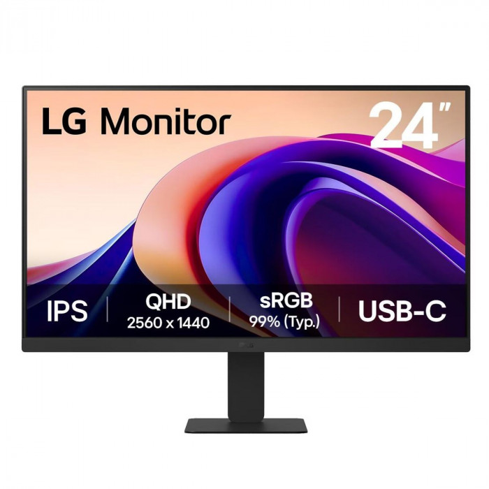 Монитор 23.8' LG 24U631A-B Black (IPS, 2560x1440, HDMI+Type C, 5 ms, 178°/178°, 250 cd/m, 1000:1, 100Hz)