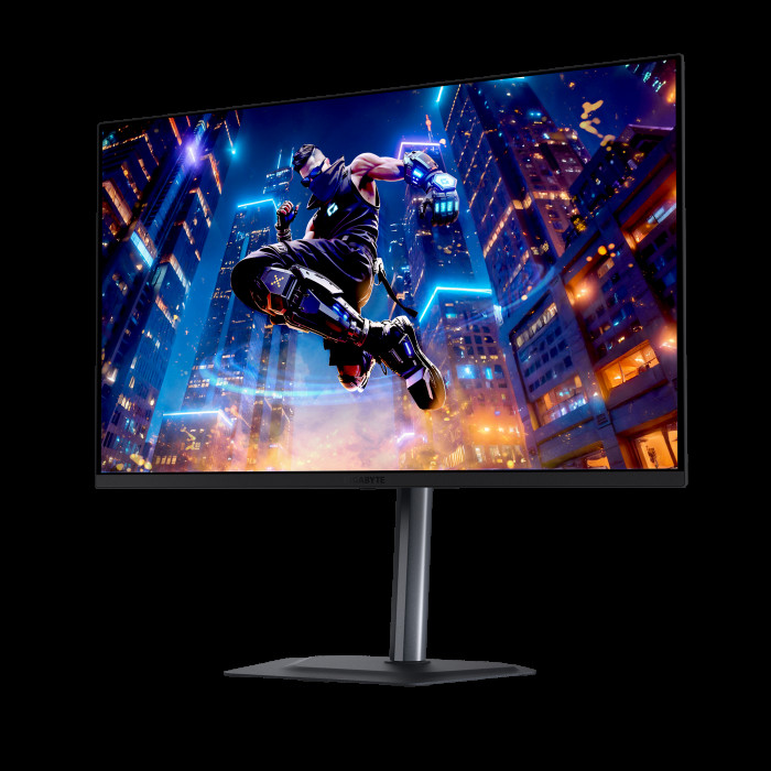 Монитор 31.5' Gigabyte MO32U2 EK Black (31,5 'QD-OLED, 3840 x 2160, 240Hz, 2xHDMI 2.1, DP 1.4, 3xUSB 3.2, USB Type-C (18Вт), 0,03 ms,178°/178°, 250 нит (типичная), 1000 нит (пиковая), 1,5 М:1, Pivot)