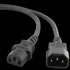 Кабель питания сист.блок-монитор Cablexpert PC-189-1-3M, 3м, C13-C14, Сечение провода 3x1кв.мм., черный, с заземлением {75}
