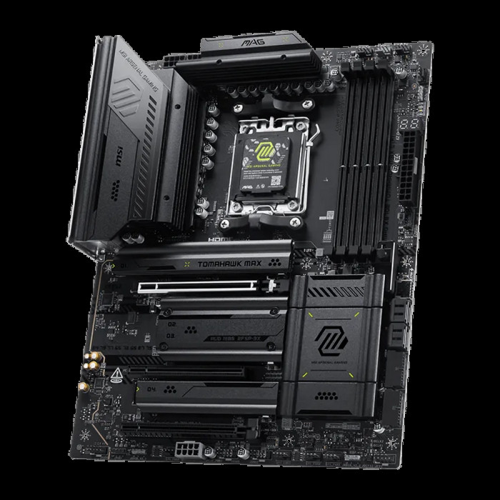 Материнская плата MSI MAG X870E TOMAHAWK MAX WIFI X870E, AM5, 4*DDR5, 3*PCIEx16, 4*M.2, 2*TypeC, 2*USB3.2Gen2, 7*USB3.2Gen1, 8*USB2.0, 4*SATA3.0, 5G, 2*Type-C(DP), HDMI, ATX, RTL