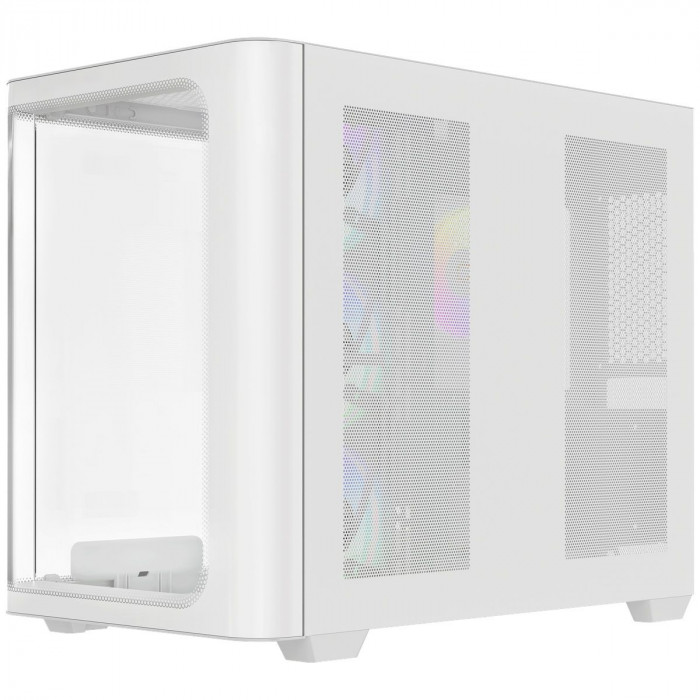 Корпус для ПК Ocypus Iota-C70-WHD400CD-GL Case Iota C70 WH Curve ARGB Digital ATX / win / white / 6 ARGB fans / / no PSU / Tempered Glass