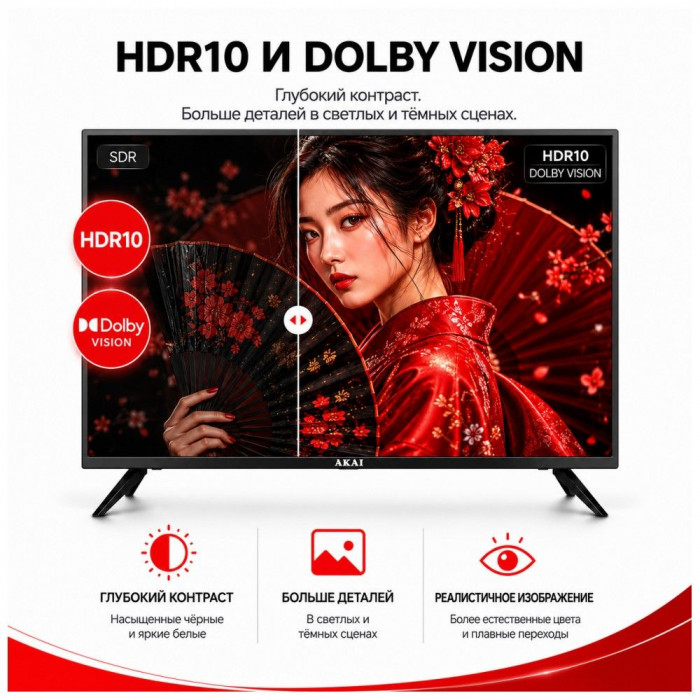 43' Телевизор Q-LED AKAI TA43BQ900 /UHD/SBER Салют/