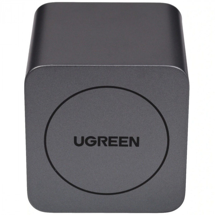 Сетевое зарядное устройство с выдвижным кабелем UGREEN X614 (65822) 45W GaN Fast Charger USB-C&USB-A with Retractable Cable USB-C. Цвет: серый космос