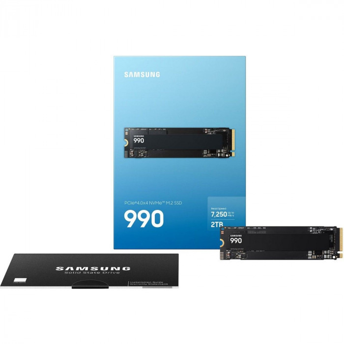 Твердотельный накопитель SSD M.2 2280 2TB Samsung 990 EVO NVMe 2.0, PCIe 4.0 x4,  TLC 3D NAND, 7250R/6450W MB/s