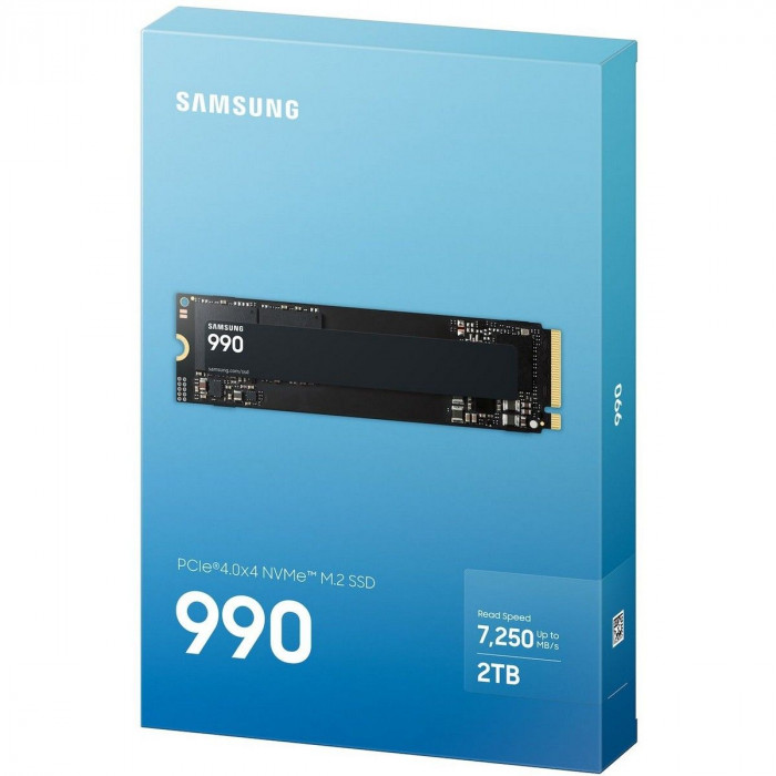 Твердотельный накопитель SSD M.2 2280 2TB Samsung 990 EVO NVMe 2.0, PCIe 4.0 x4,  TLC 3D NAND, 7250R/6450W MB/s