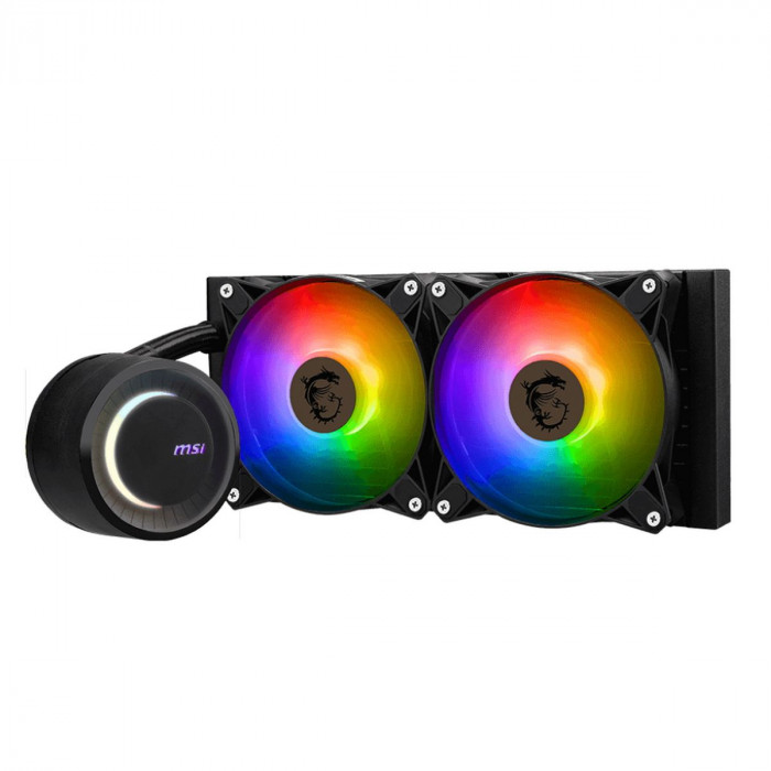 Жидкостная система охлаждения MSI MAG CORELIQUID E240 2x ARGB Fan, Color Box, LGA1700