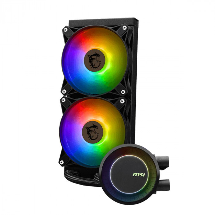 Жидкостная система охлаждения MSI MAG CORELIQUID E240 2x ARGB Fan, Color Box, LGA1700