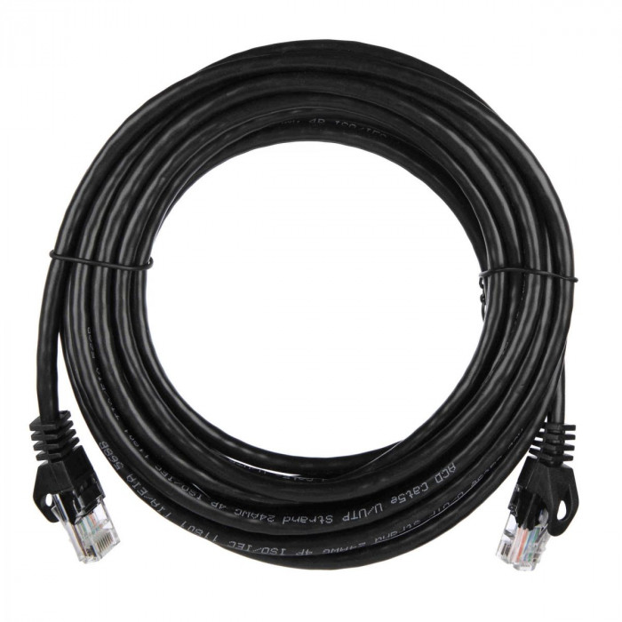 Патч-корд  |ACD-LPU5C-50B| Cat5e UTP 24AWG 4Pair, 7/0.18мм CU Черный, 5.0м (741814)