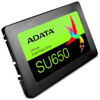 Твердотельный накопитель SSD ADATA SU650 ASU650SS-512GT-R 512GB 2.5' Client SATA 6Gb/s, 520/450, IOPS 40/75K, MTBF 2M, 3D NAND, DRAM less, 280TBW, 0,5DWPD, RTL {100} (931528)