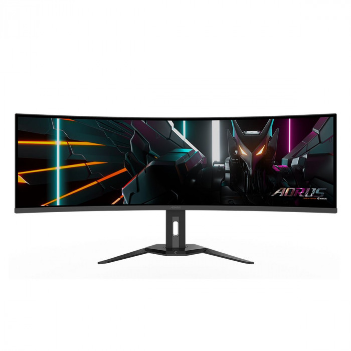 Монитор 49' Gigabyte AORUS CO49DQ-EK Gaming monitor Black (OLED, 5120x1440, HDMI+HDMI+DP+Type C, 0.03 ms, 178°/178°, 250 cd/m, 1500000:1, 2xUSB3.2, 144Hz, Curved) (20VM0-CO49DQBT-1EKR)