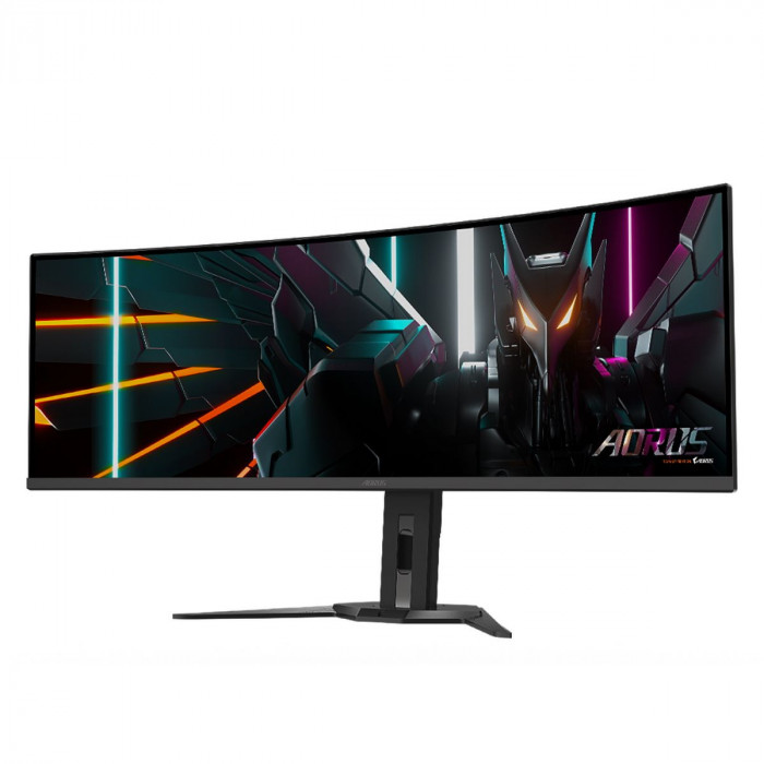 Монитор 49' Gigabyte AORUS CO49DQ-EK Gaming monitor Black (OLED, 5120x1440, HDMI+HDMI+DP+Type C, 0.03 ms, 178°/178°, 250 cd/m, 1500000:1, 2xUSB3.2, 144Hz, Curved) (20VM0-CO49DQBT-1EKR)
